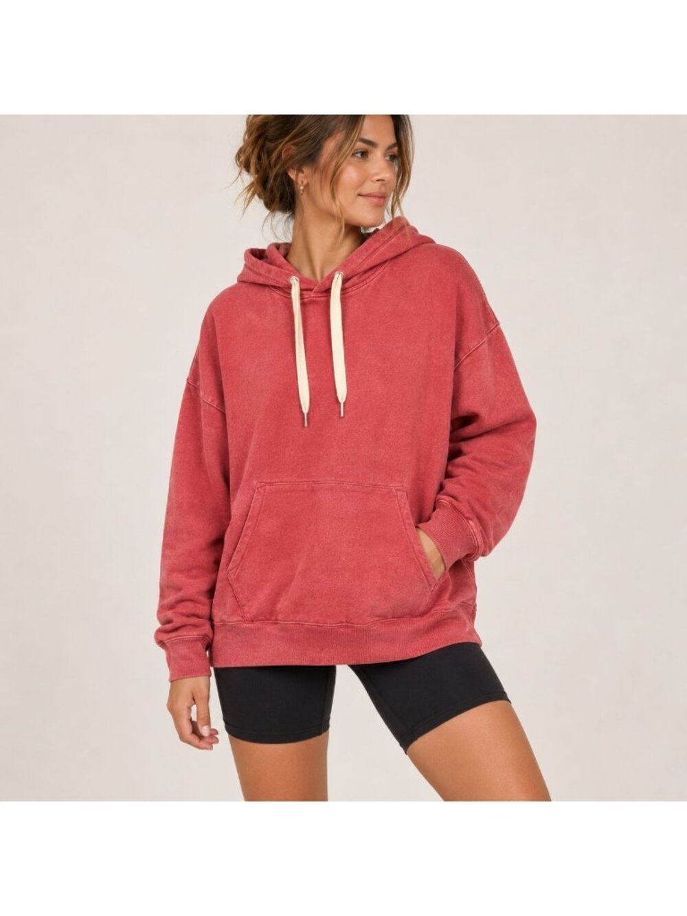 NWT Outerknown Women's Organic Cotton Hoodie Washed Pink Size Small Pullover